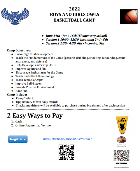 Basketball Camp Flyer 1